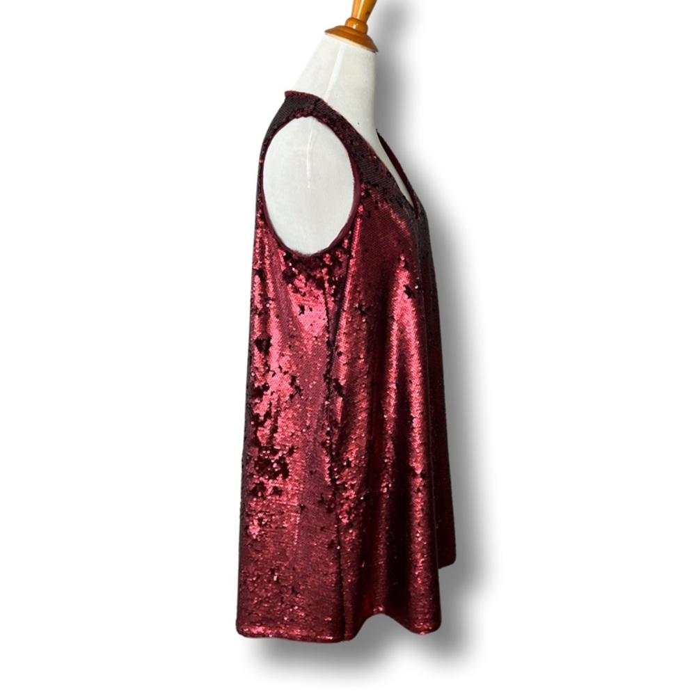 Rachel Roy Red Sequin Party Dress with Pockets ~ Size 1X - Picture 3 of 12